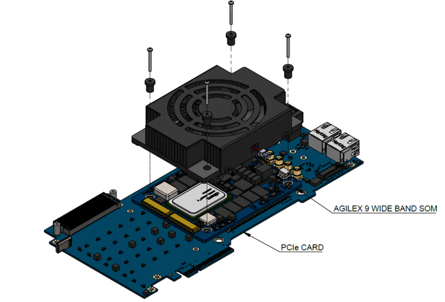 Mount the screws PCIe card