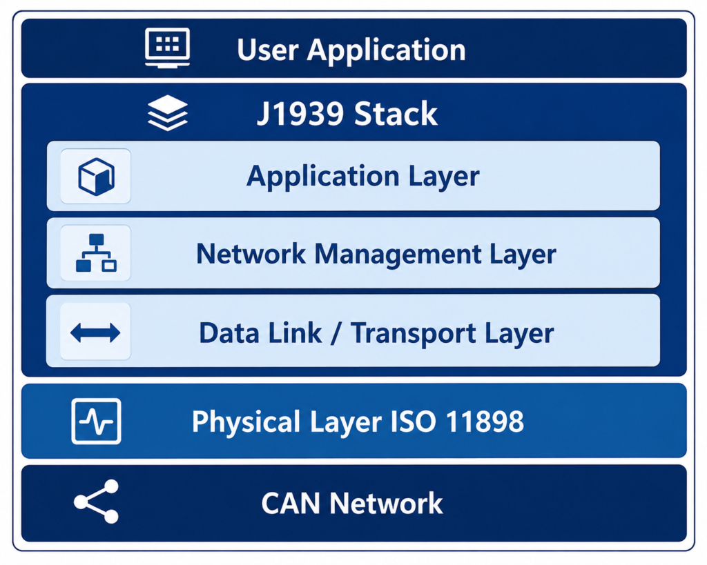 J1939 Protocol Stack for Heavy-Duty Vehicles